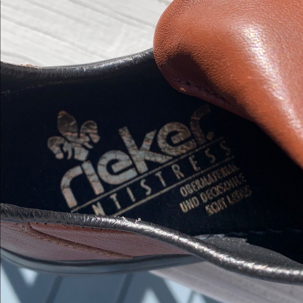 Rieker Antistress lace-up leather two tone loafers 6.5 - Picture 6 of 7